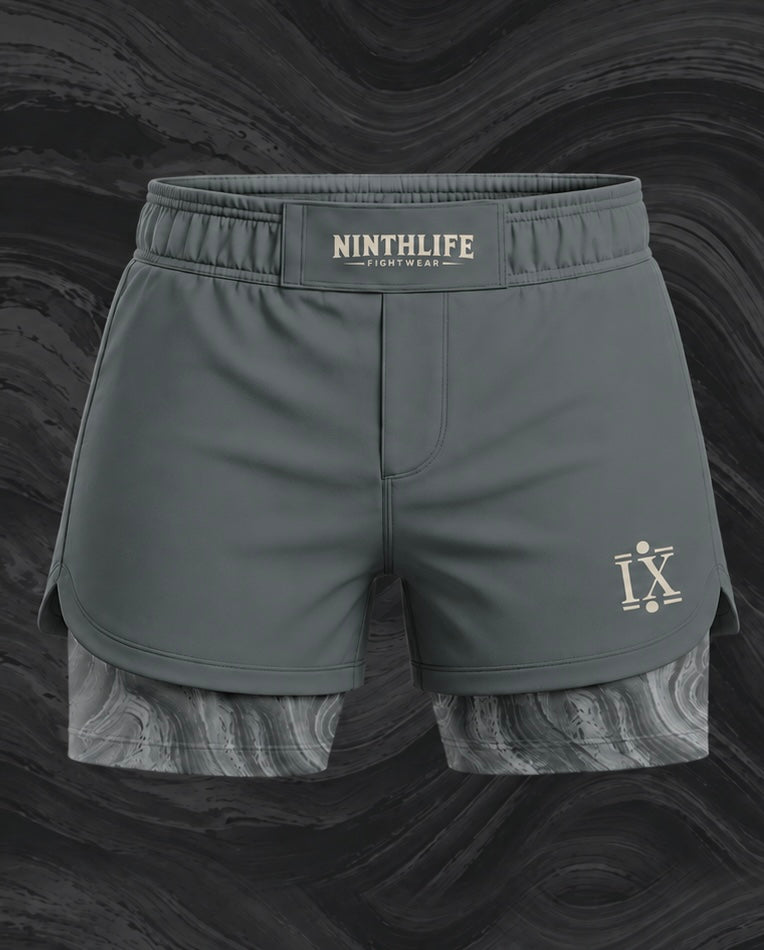 Teal women’s dual layer shorts