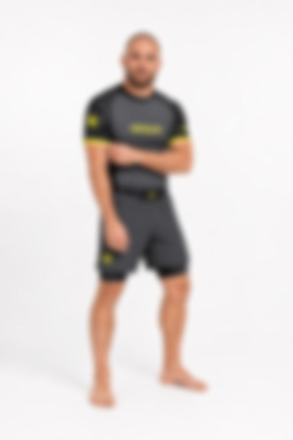 Charcoal & neon yellow men’s set