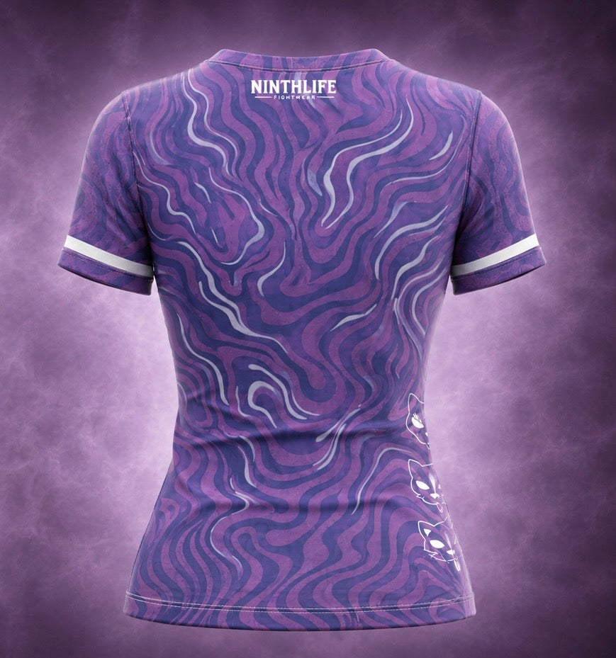 Purple swirl woman’s Rashguard